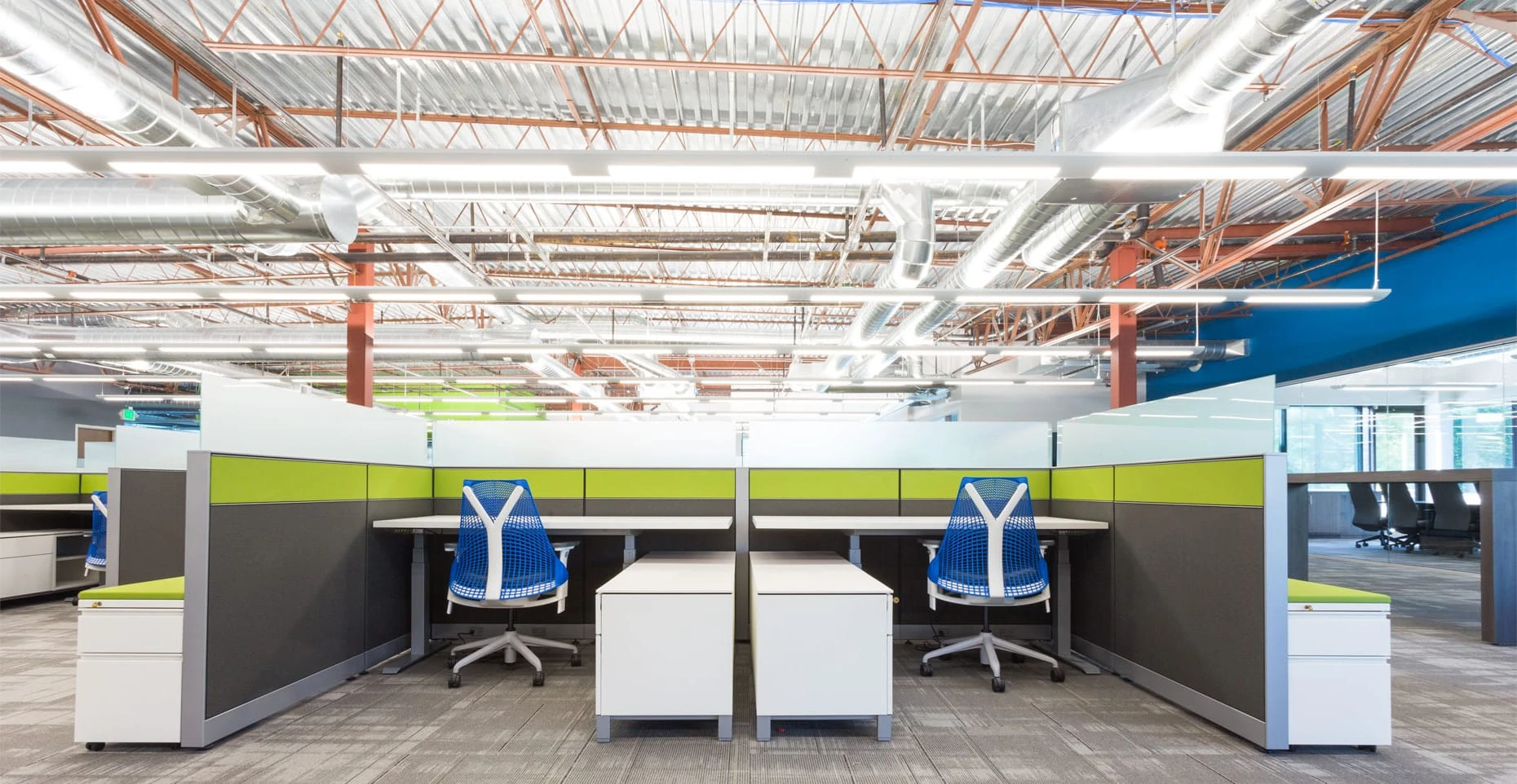 Unchained Corporate HQ by Interior Motions uses Herman Miller Furniture